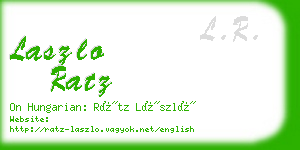 laszlo ratz business card